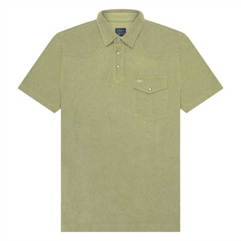 NEW TEXAS STANDARD men's terlingua terry cloth shirt in agave green